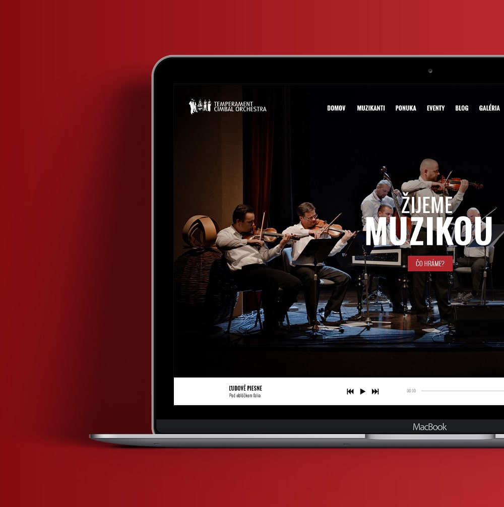 Tvorba web stránky pre Temperament Cimbal Orchestra | Marketingová agentúra UNIQINO