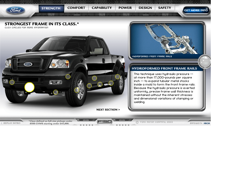Web stránka Ford F150 z roku 2003 | UNIQINO