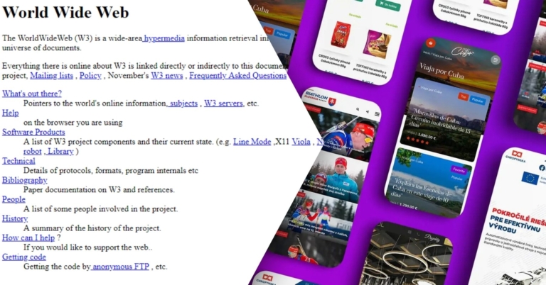 Vývoj webdizajnu od začiatku internetu po súčasnosť | UNIQINO