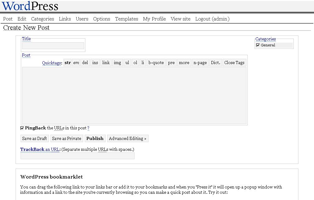 WordPress 1.0 | UNIQINO